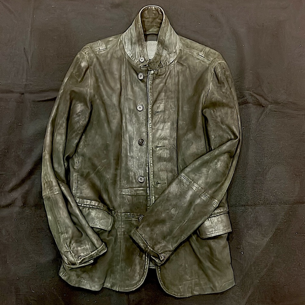 All Saints Vintage Suede Black Blazer Style Coat size Medium